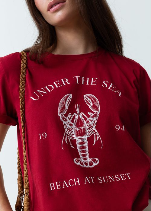 Camiseta básica estampada