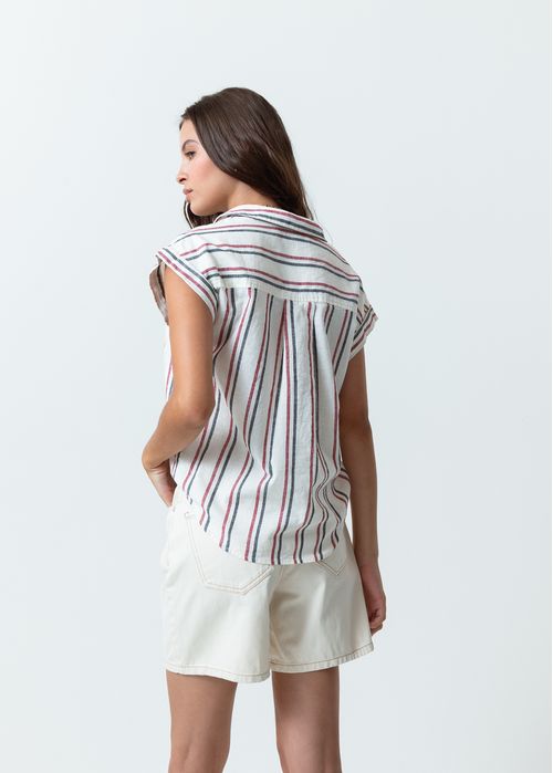 Camisa de diseño a rayas