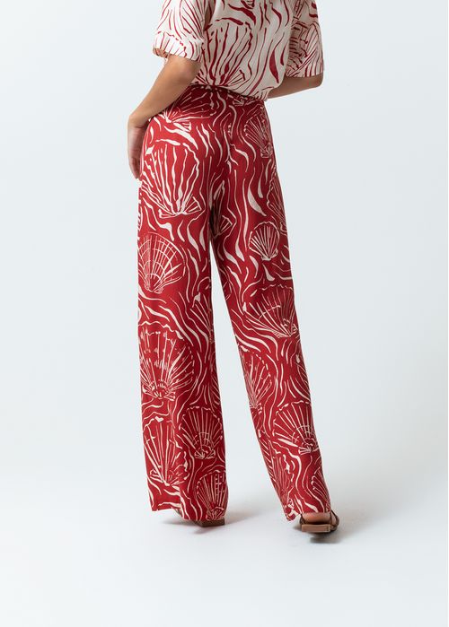 Pantalón con estampados de mar