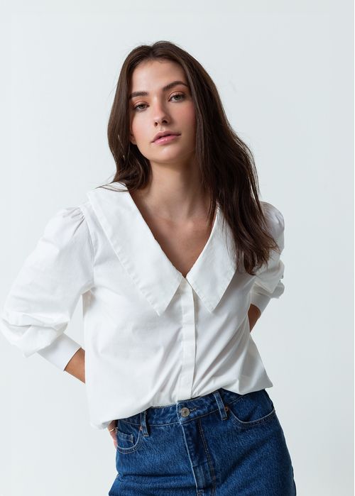 Camisa de escote en V