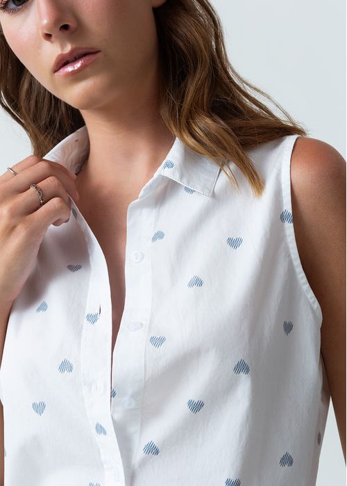 Camisa manga sisa con apliques