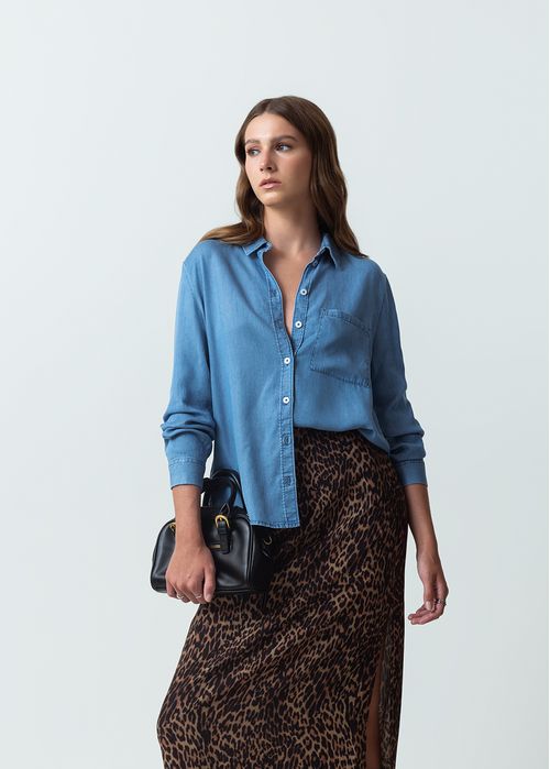 Camisa manga larga en denim