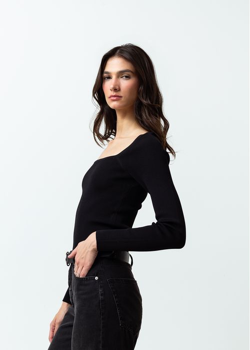 Camiseta tejida manga larga