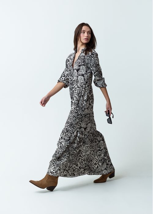 Vestido largo estampado