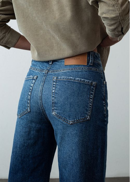 Jean Wide Leg fit tono oscuro