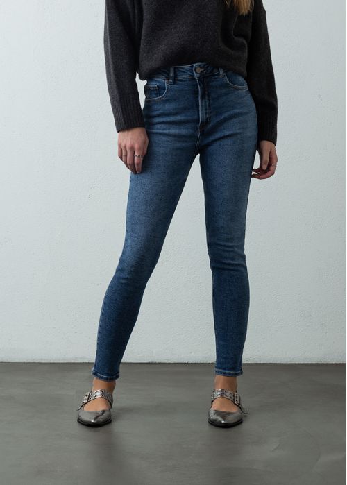 Jean Skinny de tiro súper alto