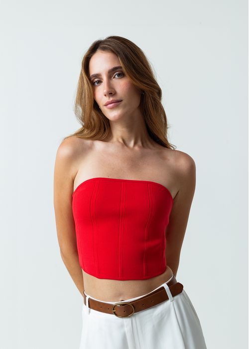 Crop top strapless