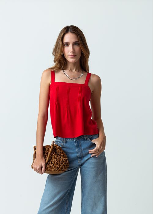 Camisa de escote recto