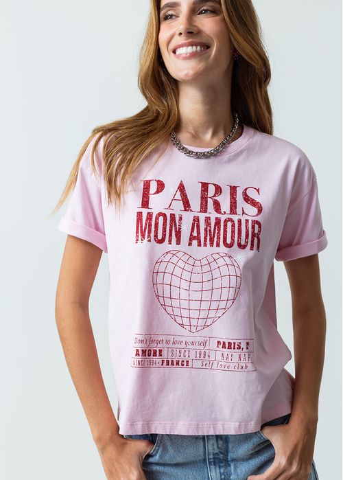 Camiseta básica estampada