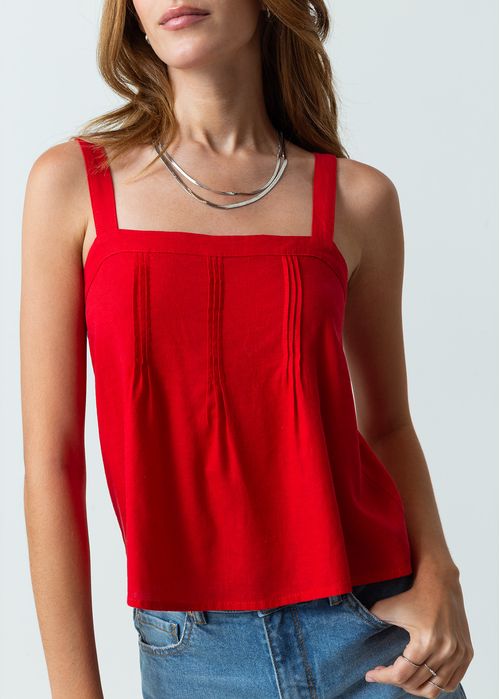 Camisa de escote recto