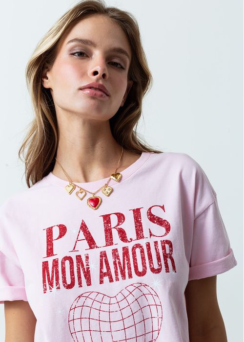 Collar con dijes de corazón