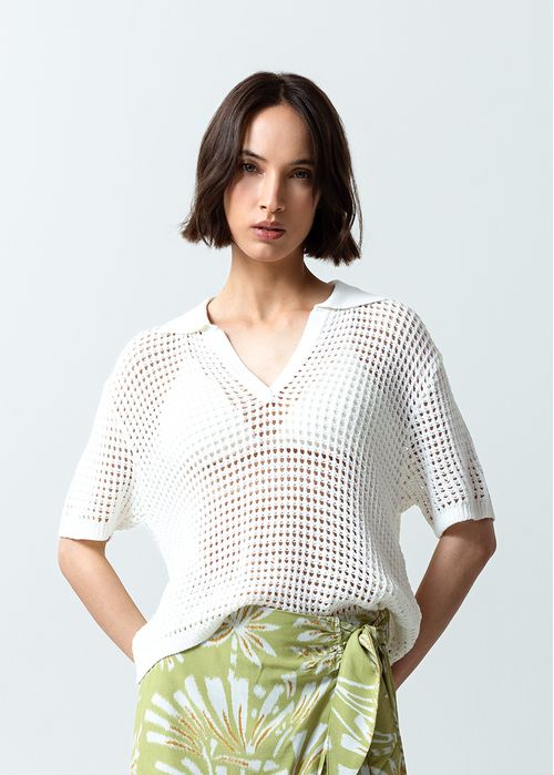 Camisa de tejido amplio