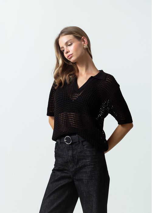 Camisa de tejido amplio