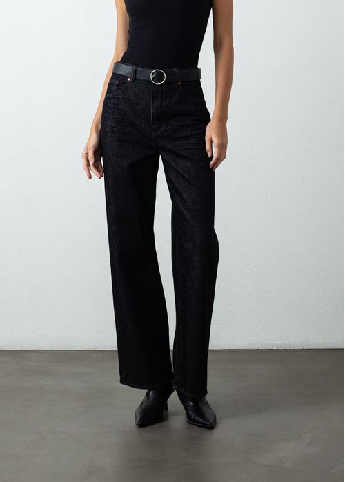Jean Straight fit en black denim