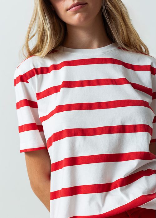 Camiseta manga corta de rayas