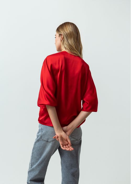 Camisa manga corta en satín