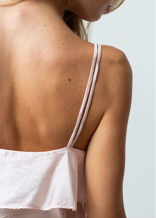 Camisa de tiras satinada