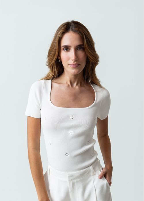Camiseta tejida manga corta