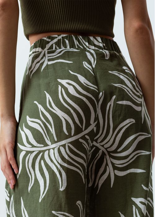 Pantalón Wide Leg Long tiro súper alto estampado