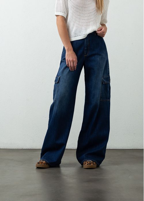 Jean Wide Leg Long tiro súper alto