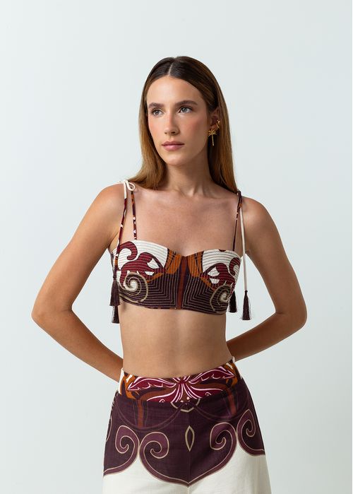 Camisa de tiras tipo crop