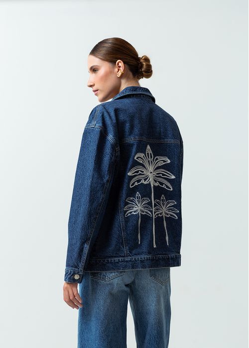 Chaqueta en denim tipo trucker