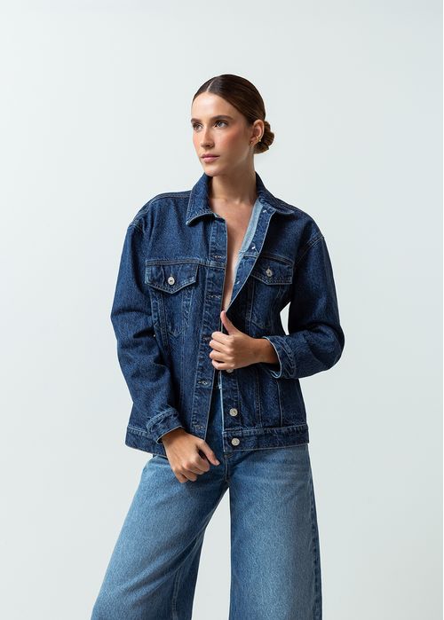 Chaqueta en denim tipo trucker