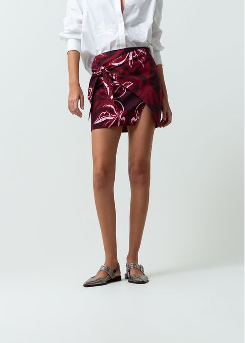 Falda corta estampada