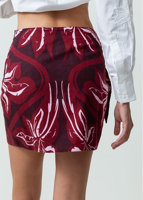 Falda corta estampada