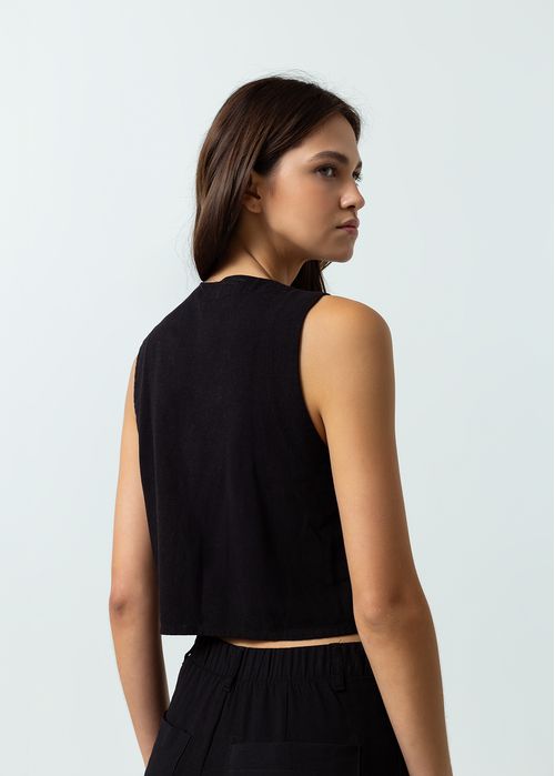 Camisa manga sisa con apliques