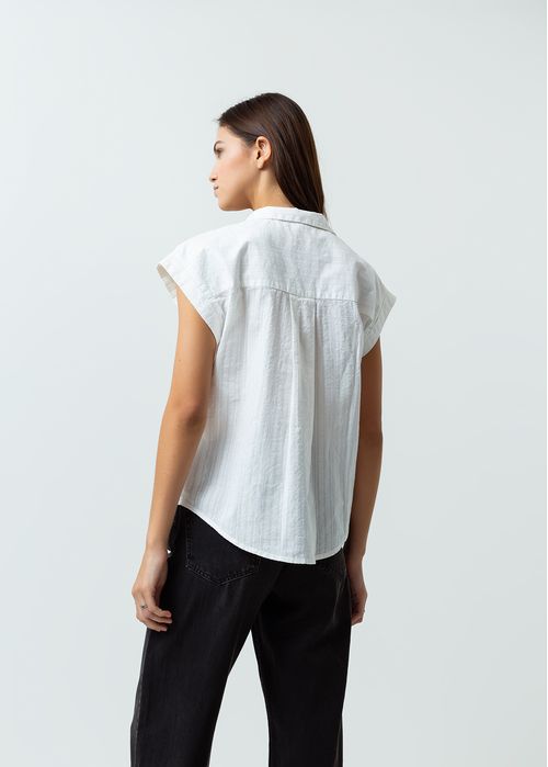 Camisa manga corta rodada con guardapolvo