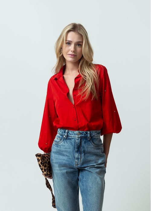 Camisa manga larga con apliques
