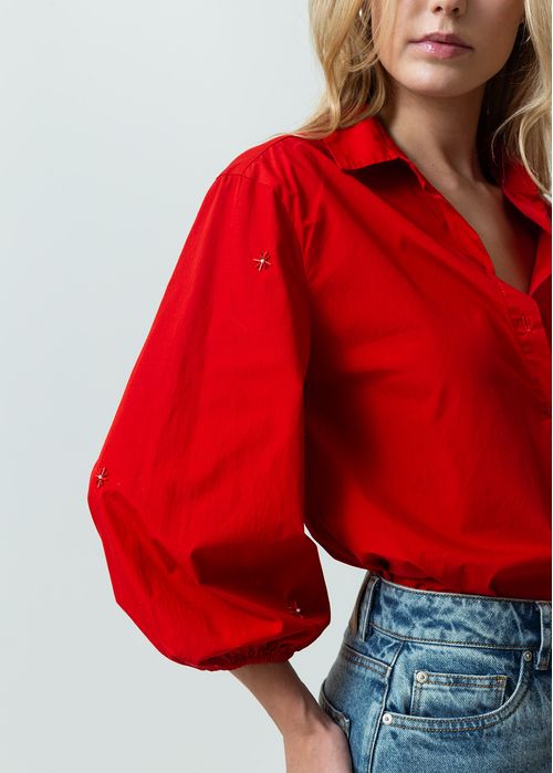 Camisa manga larga con apliques