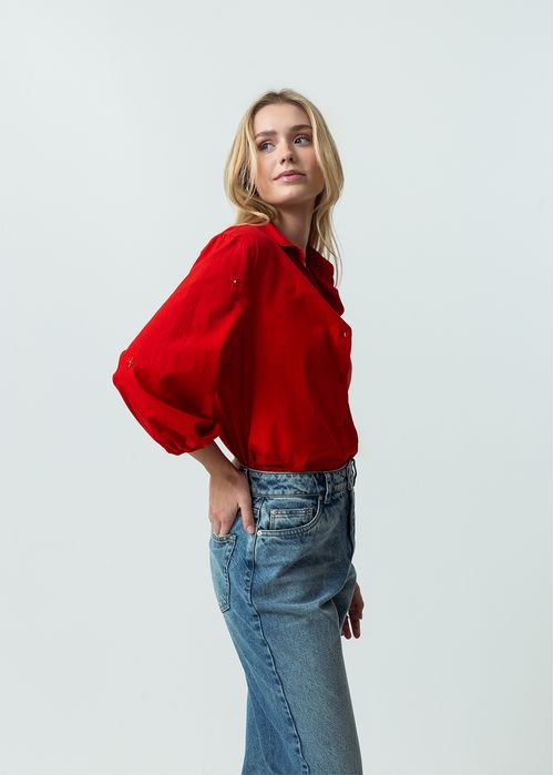 Camisa manga larga con apliques