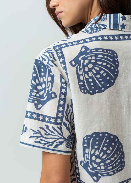Camisa manga corta con estampados marinos