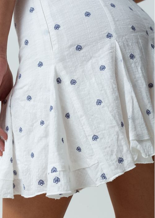 Falda corta con mini prints