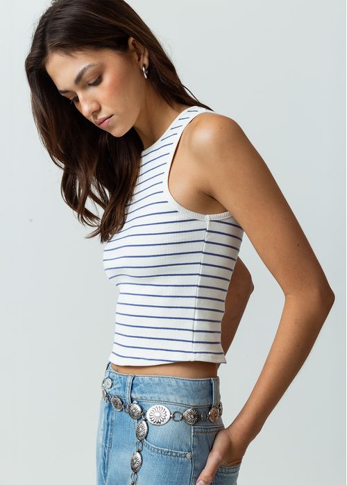 Camiseta manga sisa a rayas