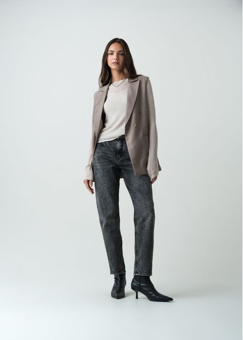 Chaleco largo tipo blazer