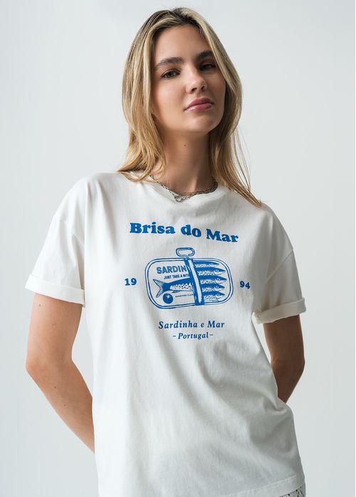 Camiseta manga corta estampada en frente