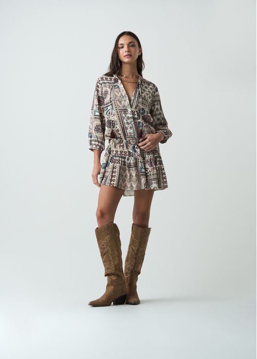 Vestido corto estampado