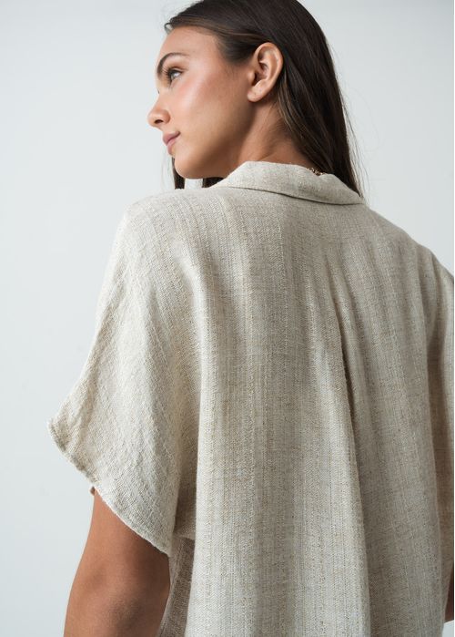 Camisa manga corta tipo lino