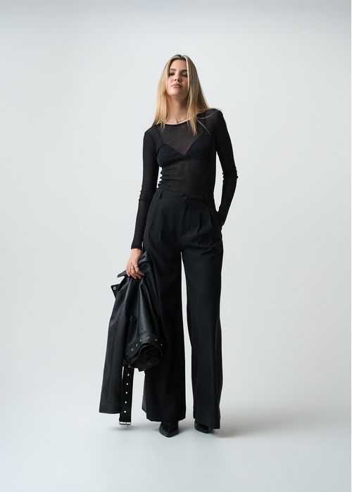 Camiseta manga larga con transparencia