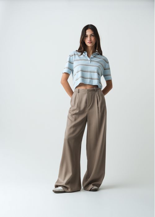 Pantalón Palazzo de tiro súper alto