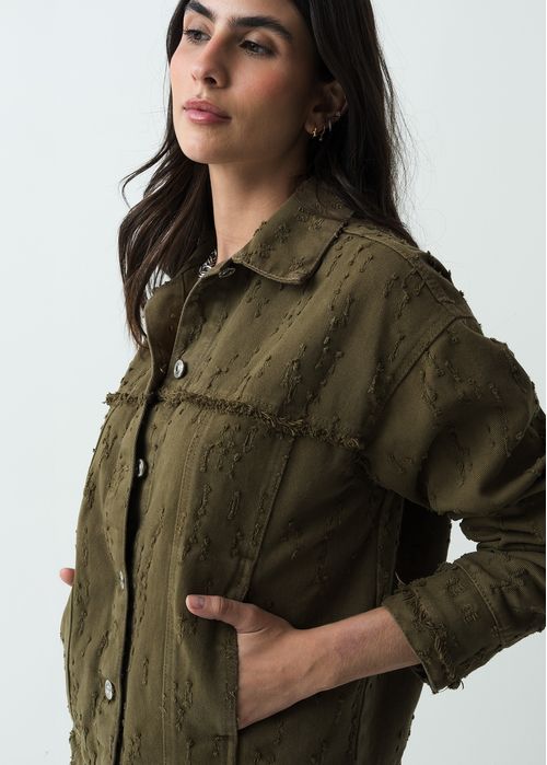 Chaqueta tipo Trucker en denim