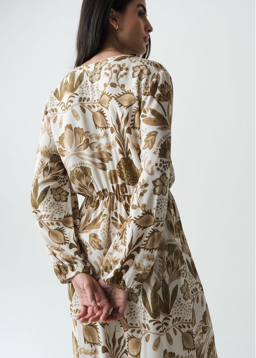 Vestido largo estampado