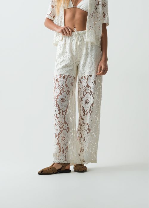 Pantalón en tela tejida