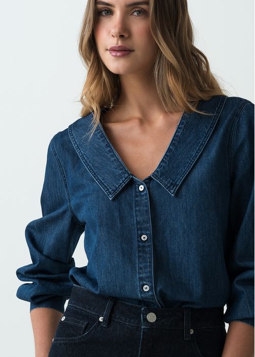Camisa manga larga en denim