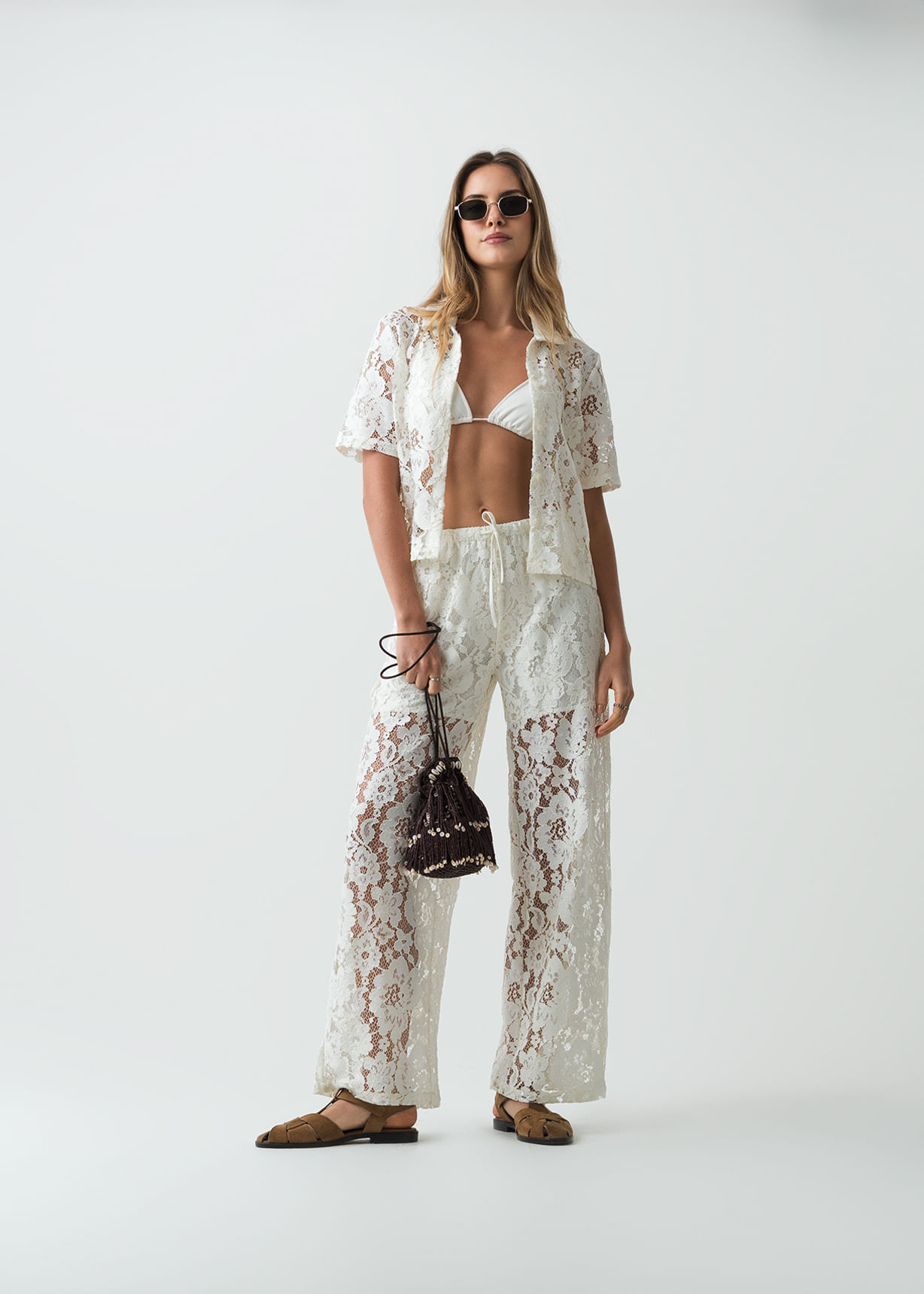 Pantalón en tela tejida Tienda Online