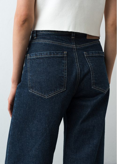 Jean Wide Leg tono oscuro