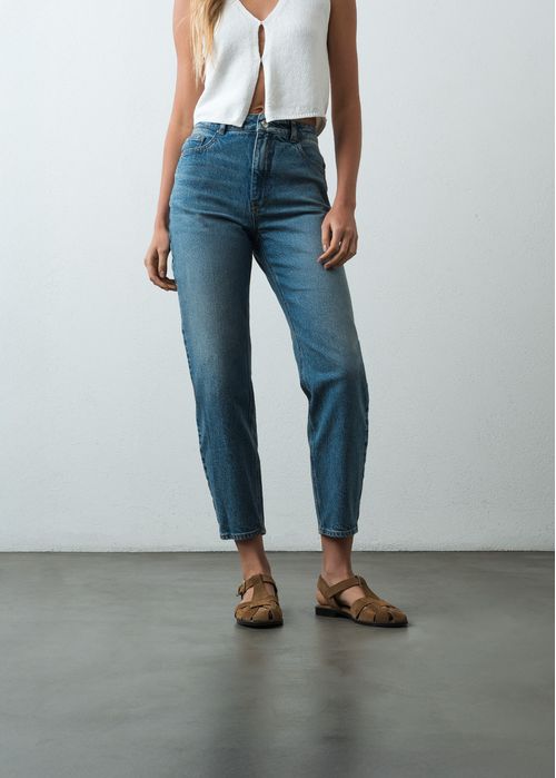 Jean Mom de tiro súper alto